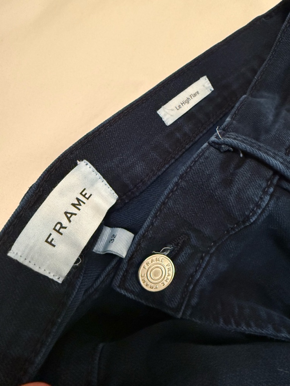 Frame Denim Le High Flare Dark Navy Jeans